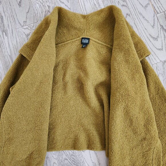 Eileen fisher Wool Blend Bouclé Hooded Jacket Large - Picture 7 of 10